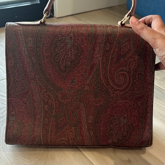 Etro Red and brown Paisley handbag - Picture 3 of 7